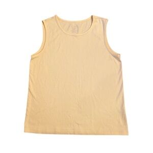 L. L. Bean Sleeveless Top Tank top Yellow Supima Cotton Women’s Size Medium